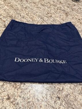 Dooney & Bourke Dust Bag Large Navy Blue Drawstring Storage Bag Logo 24x21